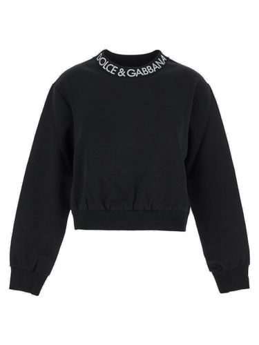 Logo Embroidered Crewneck Sweatshirt - Dolce & Gabbana - Modalova