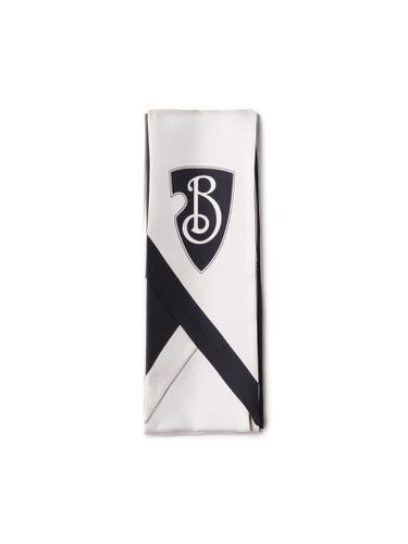 White And Black Silk Scarves - Burberry - Modalova