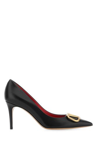 Black Leather Vlogo Pumps - Valentino Garavani - Modalova