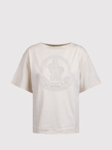 T-shirt With Embroidered Logo - Moncler - Modalova