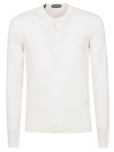 Tom Ford Long Sleeve Henley T-shirt - Tom Ford - Modalova