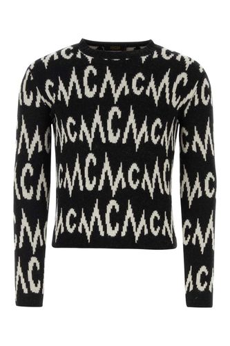 MCM Black Cashmere Blend Sweater - MCM - Modalova