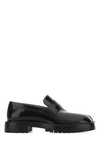 Black Leather Tabi Loafers - Maison Margiela - Modalova