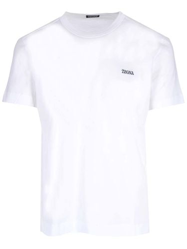 Zegna T-shirt With Mini Logo - Zegna - Modalova