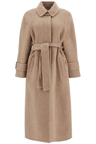 Wool And Cashmere Coat With Belt - Brunello Cucinelli - Modalova