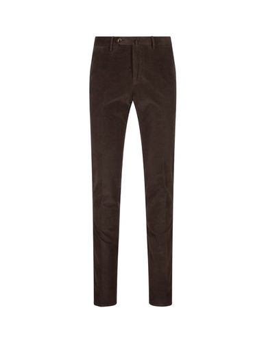 Dark Stretch Tricotine Slim Fit Trousers - PT Torino - Modalova