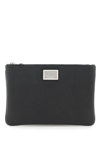 Leather & Nylon Pouch - Dolce & Gabbana - Modalova