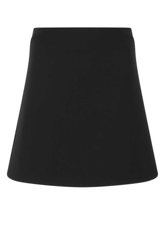 Black Stretch Wool Blend Mini Skirt - Bottega Veneta - Modalova