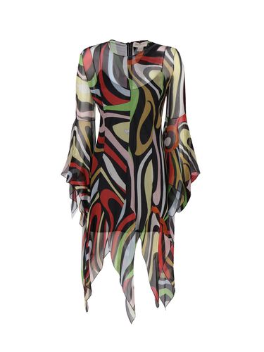 Pucci Silk Dress With Marble Print - Pucci - Modalova