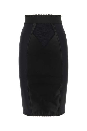 Black Stretch Nylon Blend Skirt - Dolce & Gabbana - Modalova
