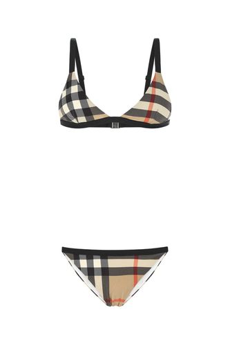 Printed Stretch Nylon Bikini - Burberry - Modalova