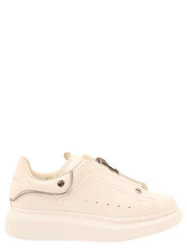 Zip-up Sneakers With Chunky Platform In Smooth Leather Woman - Alexander McQueen - Modalova