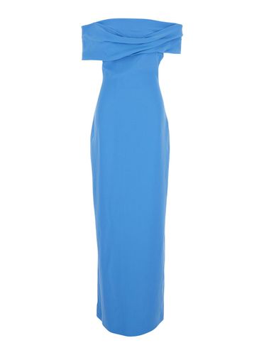 Eva Off-shoulder Long Dress With Draped Detail In Tech Fabric Woman - Solace London - Modalova