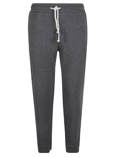 Drawstring Waist Plain Rib Track Pants - Brunello Cucinelli - Modalova