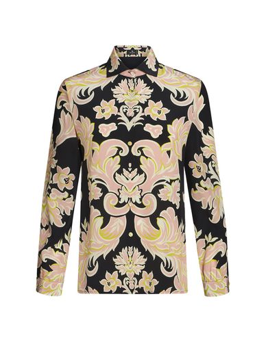 Etro Black Silk Printed Shirt - Etro - Modalova