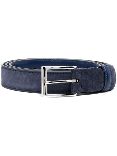 Leather Belt With Embossed Logo - Hogan - Modalova