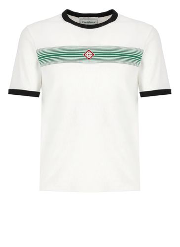 Logo Stripe Ringer T-shirt - Casablanca - Modalova