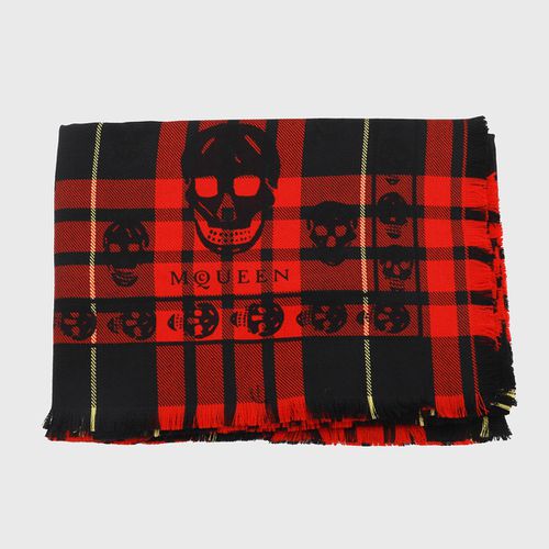 Black And Red Wool Scarves - Alexander McQueen - Modalova