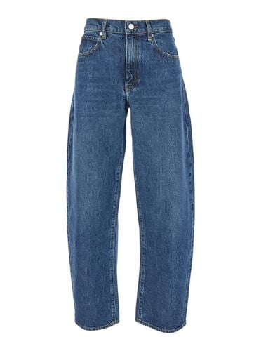 Jeans With Low Waist And Belt Loops In Denim Woman - Frame - Modalova