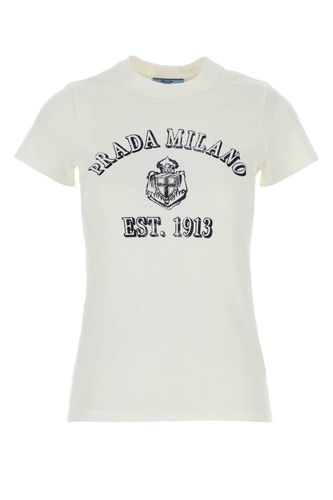 Prada White Cotton T-shirt - Prada - Modalova