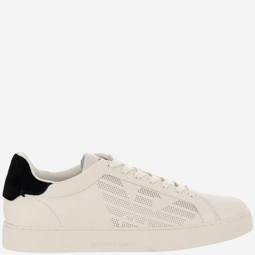 Leather Sneakers With Logo - Emporio Armani - Modalova