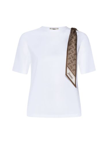 Herno Scarf-detail Cotton T-shirt - Herno - Modalova