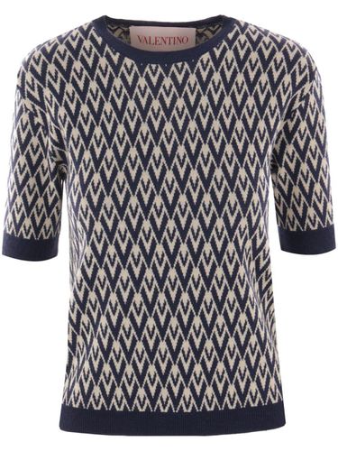 Toute La V Jacquard Crewneck Jumper - Valentino Garavani - Modalova