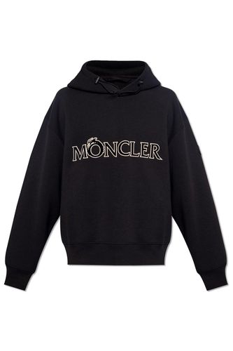 Logo Embroidered Drawstring Hoodie - Moncler - Modalova