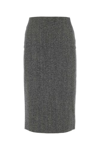 Embroidered Stretch Wool Blend Skirt - Ermanno Scervino - Modalova