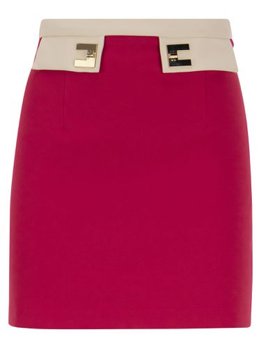 Double Stretch Crepe Miniskirt - Elisabetta Franchi - Modalova