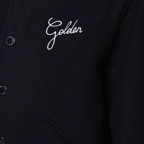 Dark Wool Blend Bomber Jacket - Golden Goose - Modalova