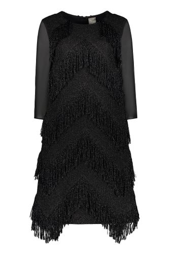 Dress With Fringes - Lorena Antoniazzi - Modalova