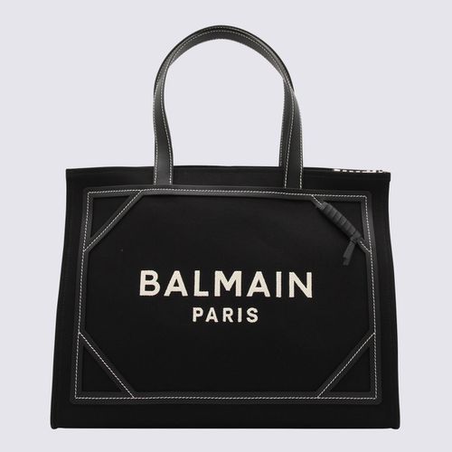 Balmain Black Cotton Tote - Balmain - Modalova