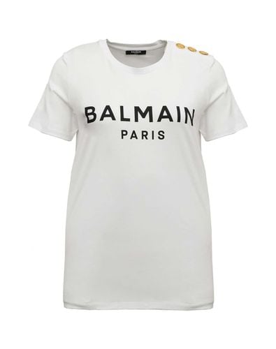 Balmain 3 Btn Printed T-shirt - Balmain - Modalova