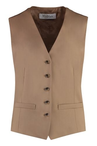 Virgin Wool Single-breast Waistcoat - Max Mara - Modalova