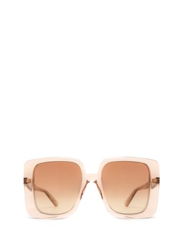 Gg1314s Shiny Transparent Sand Sunglasses - Gucci Eyewear - Modalova