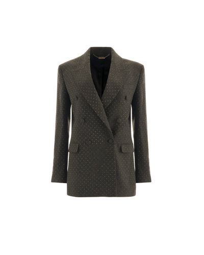 Long Blazer With Allover Pattern - John Richmond - Modalova