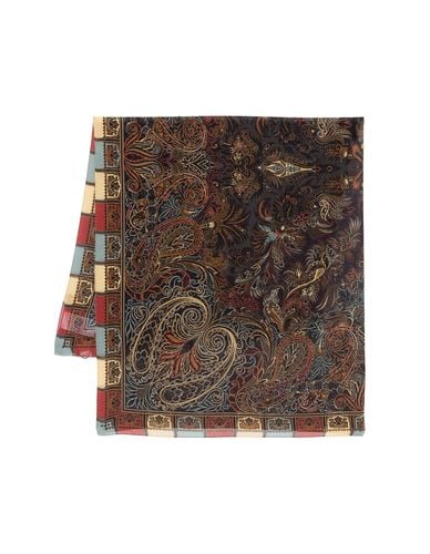 Scarf With Multicoloured Paisley Pattern - Etro - Modalova