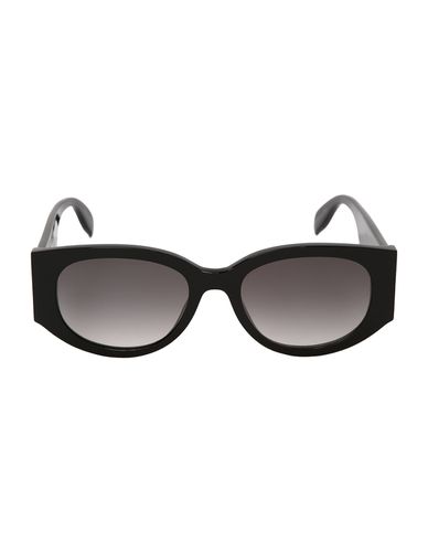 Mcqueen Graffiti Oval Sunglasses In And White - Alexander McQueen - Modalova