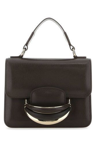 Dark Brown Leather Small Kattie Handbag - Chloé - Modalova