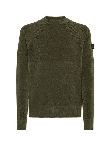 Green Crewneck Sweater With Side Logo - Peuterey - Modalova