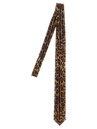 Animal Print Silk Tie - Dolce & Gabbana - Modalova