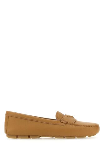 Prada Camel Leather Loafers - Prada - Modalova