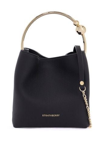 Black Calfskin Bag With Golden Circular Handle - Strathberry - Modalova