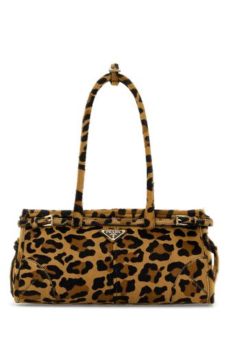 Printed Calf Hair Shoulder Bag - Prada - Modalova