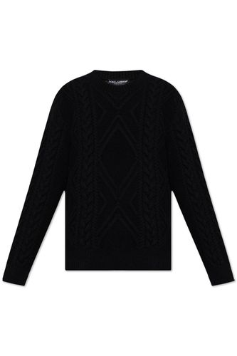 Cable Knitted Crewneck Jumper - Dolce & Gabbana - Modalova