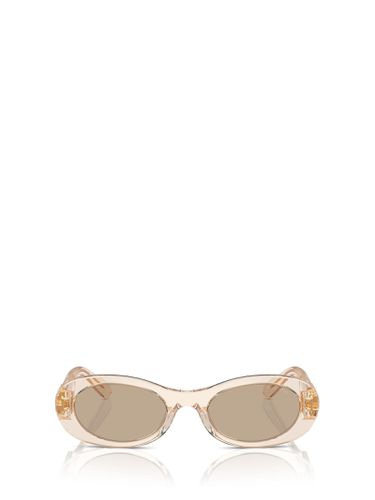 Mu 06zs Sand Transparent Sunglasses - Miu Miu Eyewear - Modalova