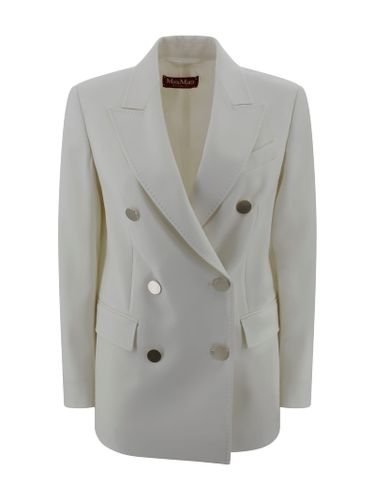 Wool Satin Crepe Blazer - Max Mara Studio - Modalova