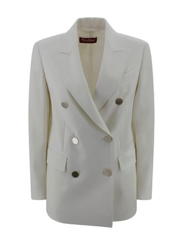 Wool Satin Crepe Blazer - Max Mara Studio - Modalova