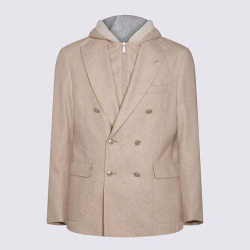 Eleventy Sand Wool Blazer - Eleventy - Modalova